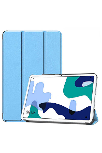 halkhouse Huawei MatePad 10.4 Smart Cover Standlı Katlanabilir Nubuk Kılıf