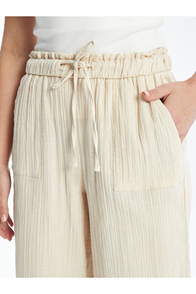 LC Waikiki Mušelínové dámské Capri - plochý střih s elastickým pasem