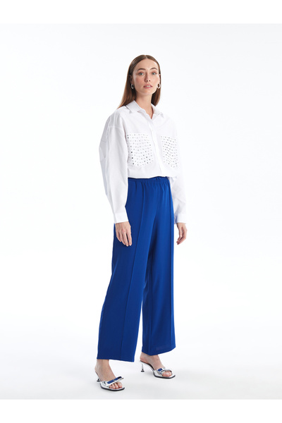 LC Waikiki Kényelmes öntött női nadrág elasztikus derékkal