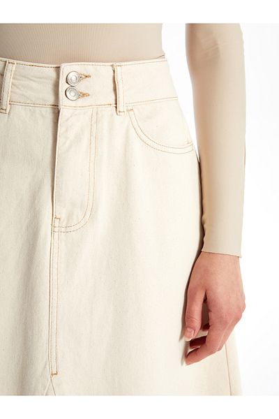LC Waikiki Γυναικεία Jean Φούστα - Standard Fit