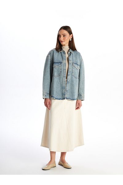 LC Waikiki Γυναικεία Jean Φούστα - Standard Fit