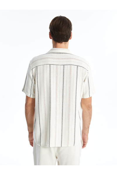 LC Waikiki Csíkos, normál szabású férfi ing - rövid ujjú