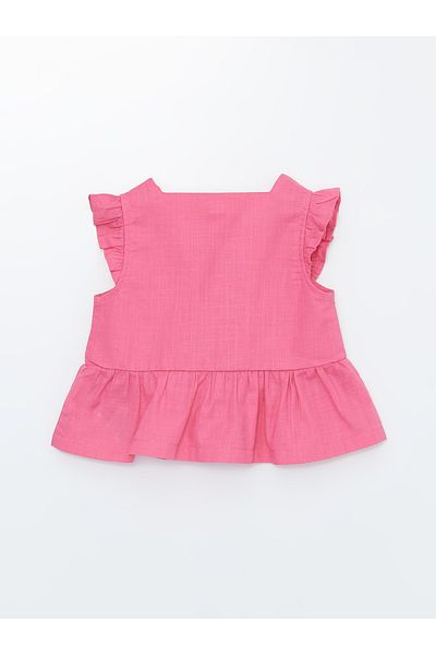 LC Waikiki Basic Baby Girl Shirt - Square Collar, Sleeveless