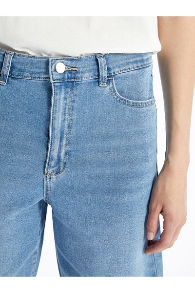 LC Waikiki Women's Bermuda Fit Jean Shorts