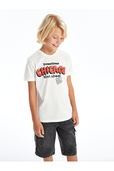 LC Waikiki Boy - Crew Neck and Printed Short Sleeve T-Shirt