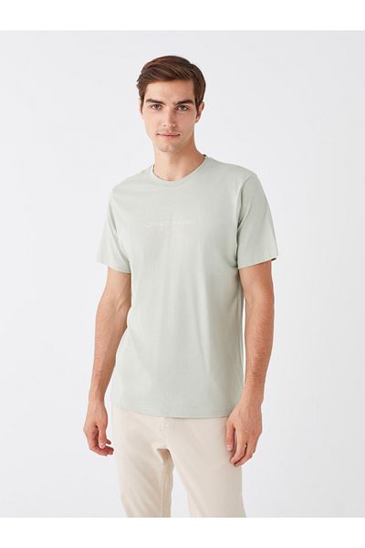 LC Waikiki Bedrucktes Herren-T-Shirt aus gekämmter Baumwolle – Rundhalsausschnitt, kurze Ärmel