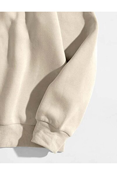 FAVORİST Унисекс суитшърт с кръгло деколте с щампи на палми и ангели