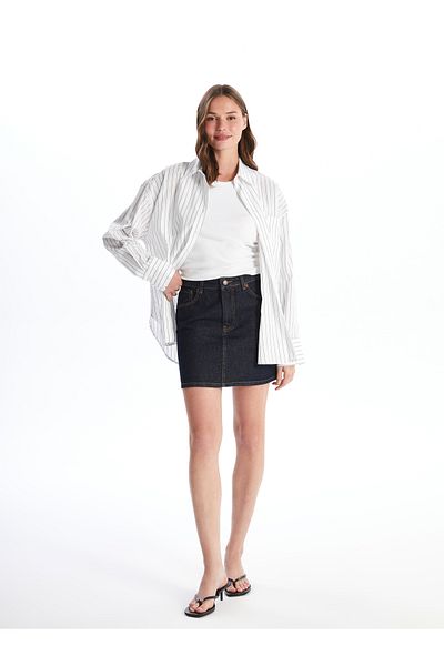LC Waikiki Women's Jean Skirt - Standard Fit