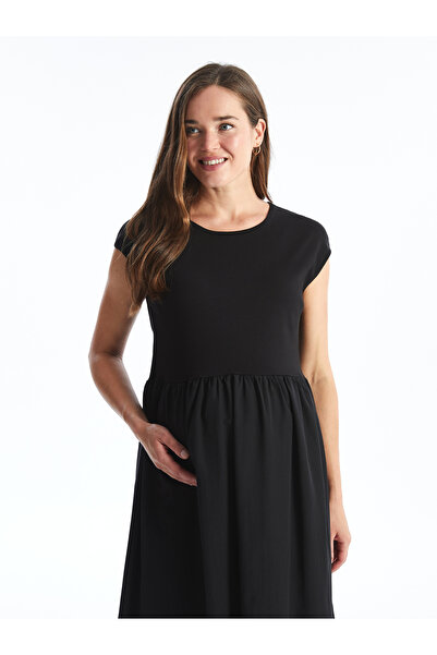 LC Waikiki Těhotenské šaty – s výstřihem, krátký rukáv, pevný střih