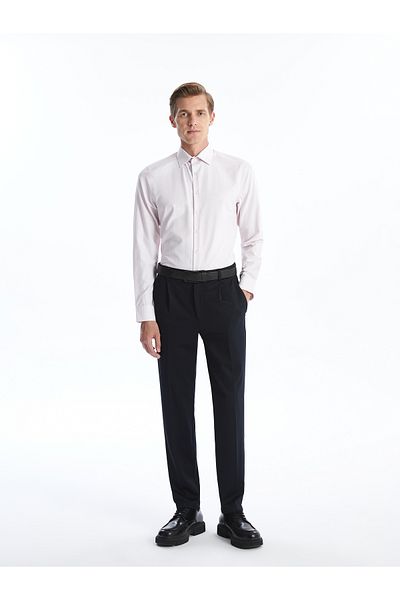 LC Waikiki Ανδρικό πουκάμισο Poplin - Slim Fit, μακρυμάνικο, ριγέ