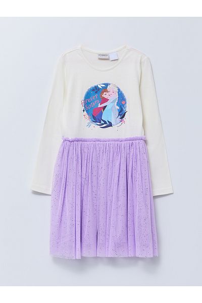 LC Waikiki Rochie pentru fetiță cu mânecă lungă, cu imprimeu Frozen