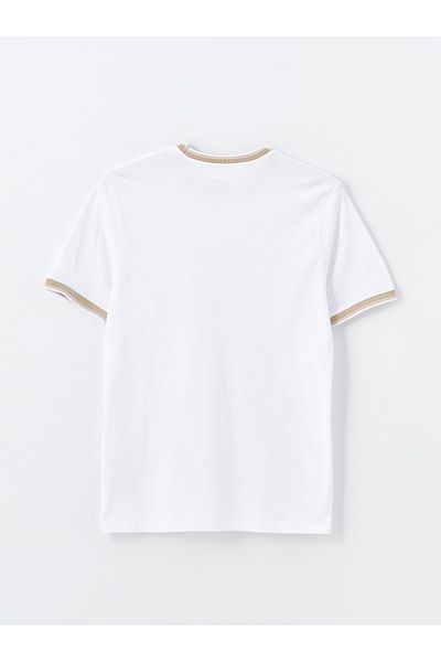 LC Waikiki Bedrucktes Herren-T-Shirt aus gekämmter Baumwolle – Rundhalsausschnitt, kurze Ärmel