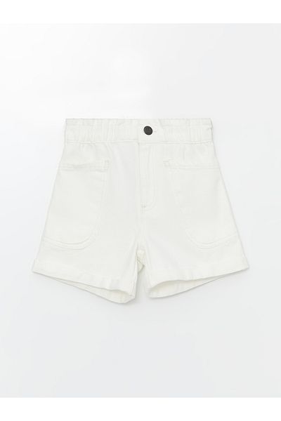 LC Waikiki Girl's Jean Shorts - Elastic Waist
