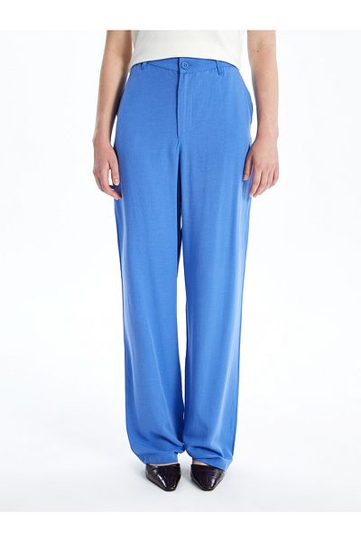 LC Waikiki Pantaloni de damă cu potrivire standard în amestec de in