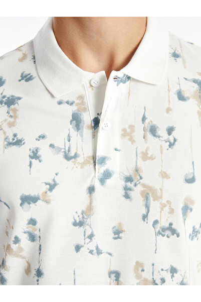 LC Waikiki Ανδρικό μπλουζάκι πόλο με λαιμόκοψη Pique Print - Κοντό μανίκι