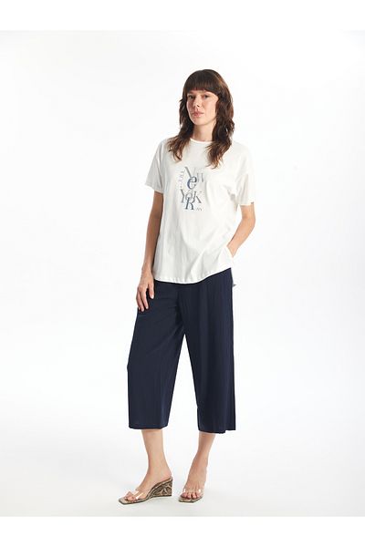 LC Waikiki Capri drept pentru femei - cu talie elastică