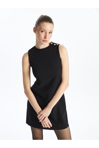 LC Waikiki Women's Straight Dress with Crew Neck