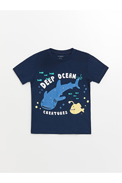 LC Waikiki Nyomtatott, rövid ujjú nyakú póló kisfiúnak