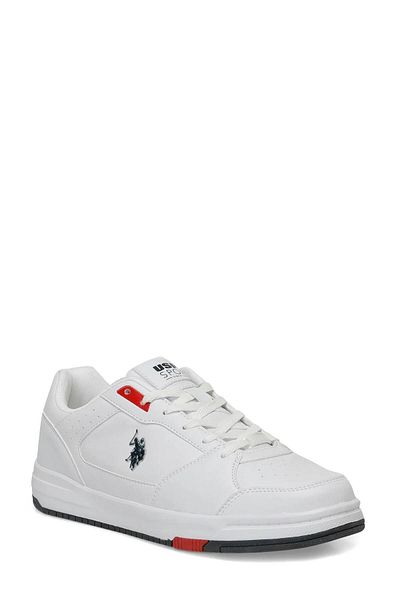 U.S. Polo Assn. PRESTO 4FX alb-marin pantofi bărbați-alb-albastru marin -roșu