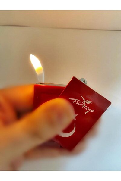 İNDİRİM CENTER Yeni Trend Türkiye Motifli Gazlı Metal Şaka Çakmak