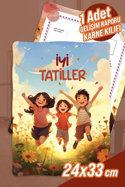 colortouch Çocuklar  Temalı A4 Anaokulu Ana Sınıfı Gelişim Raporu Karne Kılıf...