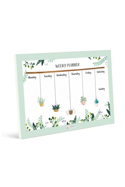 colortouch Greenery Weekly Planner Μέγεθος Α4 - Σημειωματάριο Weekly Planner