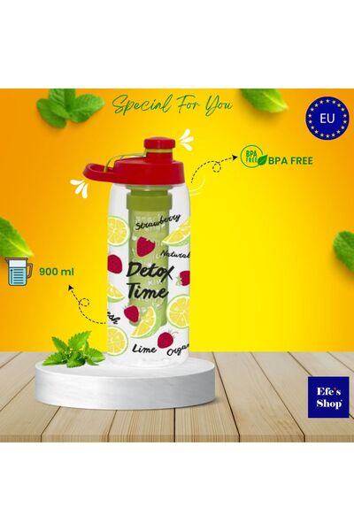 Peaceful 900 Cc Infuserli Detox Time Desenli Bpa Free Matara