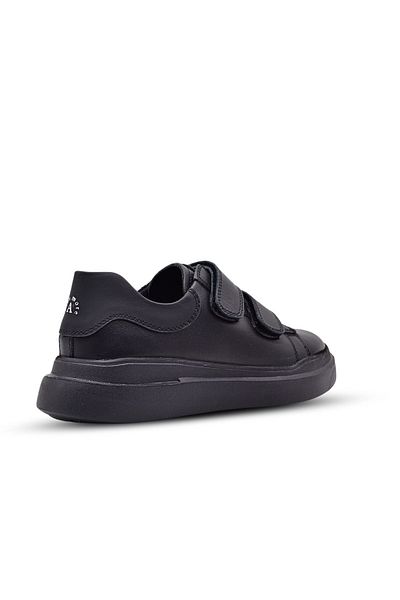 kids A more Fawdon BlaCk Children's Shoes - Double VelCro, Genuine Leather