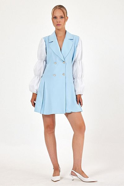 Amorti Rochie jachetă pentru femei Baby Blue Bubble Sleeve