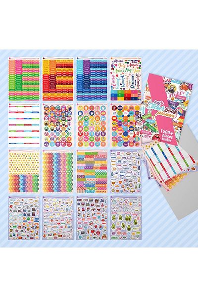 colortouch Planner Sticker Book 1500+ Pieces Stickers - Ατζέντα, Ημερολόγιο, Planner, Bullet Journal, Scrapbook