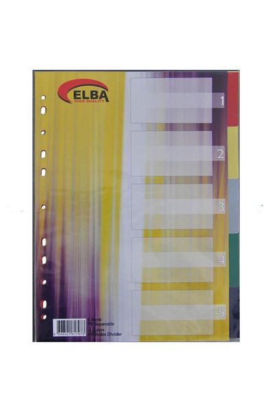 Bafix Separator 5 Color Plastic A4