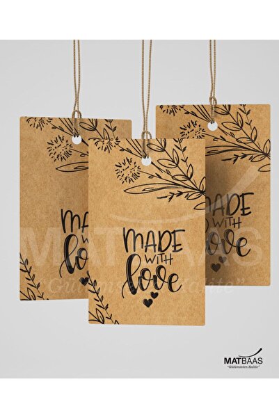 colortouch Made With Love Kraft Etiket 50 Adet 5 Cm X 8 Cm