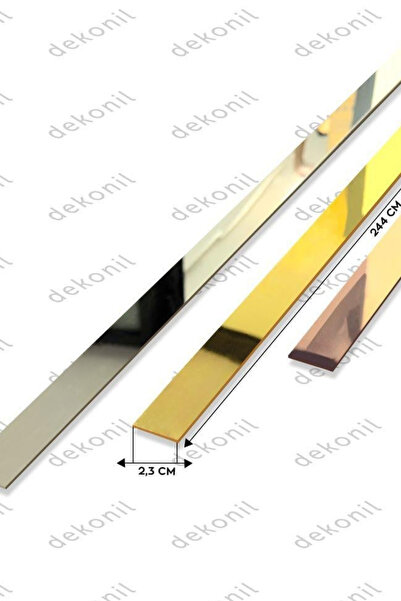 Dekonil Şerit Pleksi Yapışkanlı Rose Gold Ayna 2.3cm X 244cm ( 1 Adet )