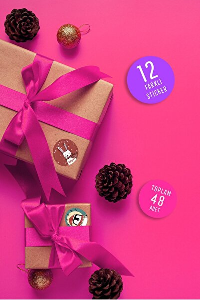 colortouch Autocolant tematic de Anul Nou, etichetă pentru pachet cadou de An...