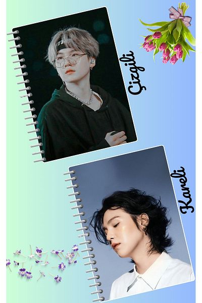 animeandyourworld Suga bts notebook set 2 pcs A4 size 21*30 lined + checked 60 syf