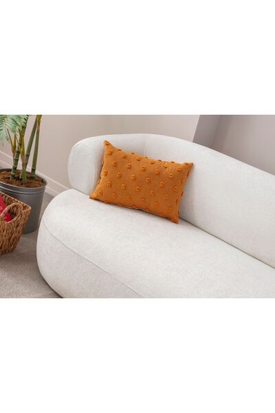 SWITA Dekoratif Puantiye Keten Kumaşlı Kırlent Kılıfı 35X50