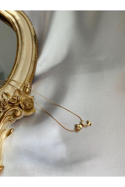 SWORDS CONCEPT Altın Kaplama Kalpli Ç Harfli Kolye