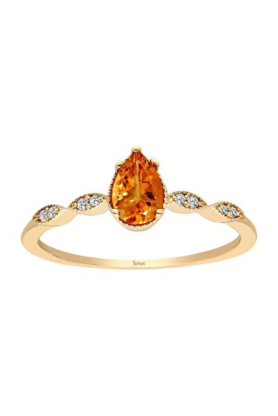 Sirius Pırlanta Pırlanta Ve Sitrin Taşlı Demeter Yüzük