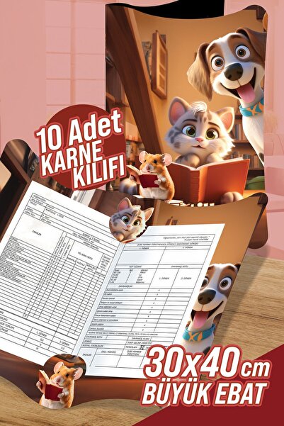 colortouch Θήκη για έντυπα εξετάσεων Cat-Dog -Mouse A4 10 τεμάχια Μεγάλο μέγε...