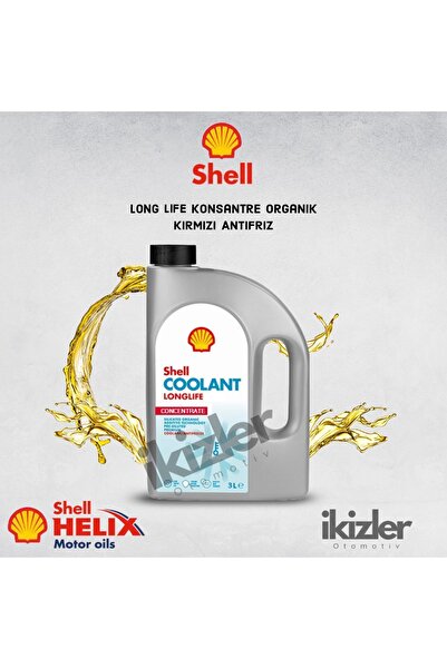 SHELL Coolant Longlife Kırmızı Konsantre 3 Lt Antifriz. - 2023 Üretim