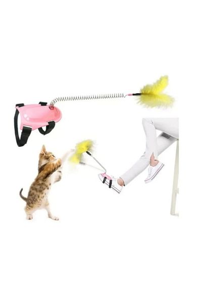 vet advice Colorful Cat Feather Foot Fishing Rod - Quantity