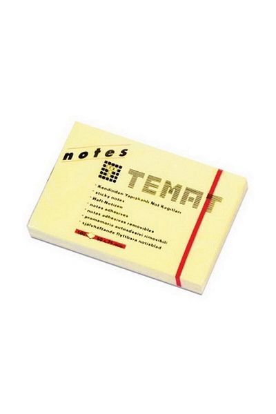 Temat Adhesive Note Paper Pastel Yellow 50x75 Mm