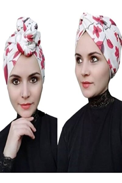 BAV Butik Ayvitrin غطاء رأس نسائي ملفوف يدويًا منقوش