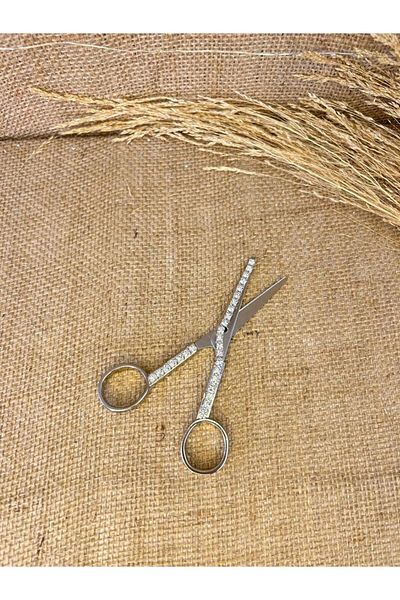 TutkuSetUp Promise-Engagement Silver Scissors - Ribbon Cutting Design with Stone Detail