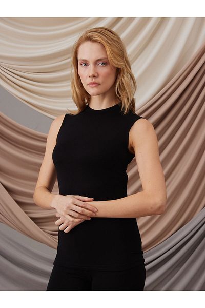 Femple Modest Μαύρο Hijab Αμάνικο Αμάνικο Σώμα