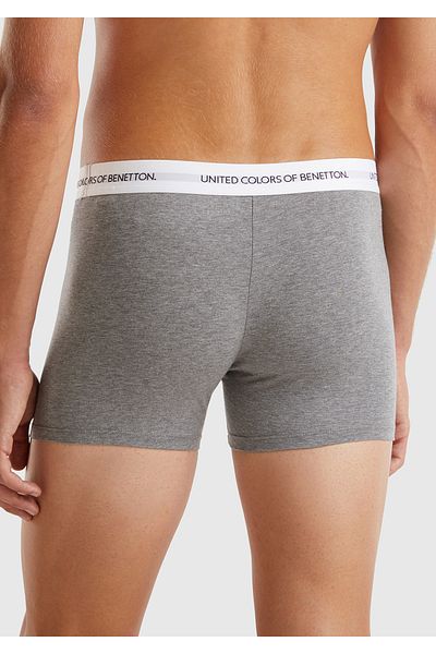 United Colors of Benetton Benetton Ανδρικά Koton Boxers - Anthracite, Text Stripe