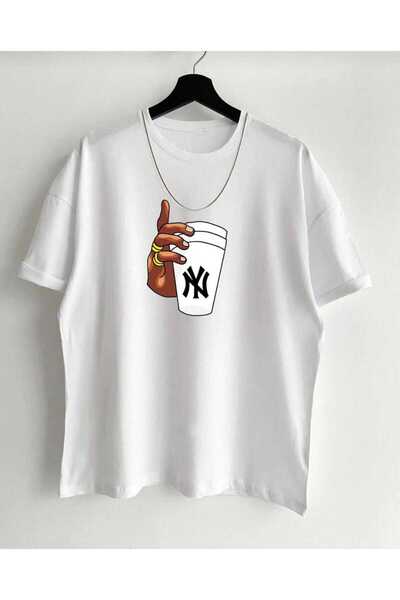 BUY CENTER NI Štampano UNISEX Oversize kroj T-shirt - Kratki rukav, okrugla k...