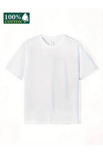 Let's Wear Μπλουζάκι Basic με γιακά ποδηλάτου - Ατυπωμένο
