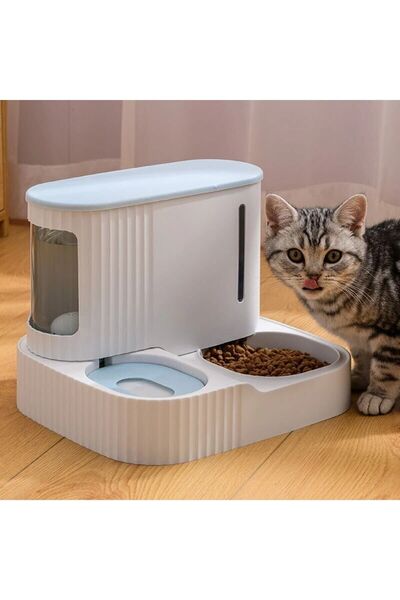 Vendortuning Yarı Otomatik Kedi Mama Ve Su Kabı