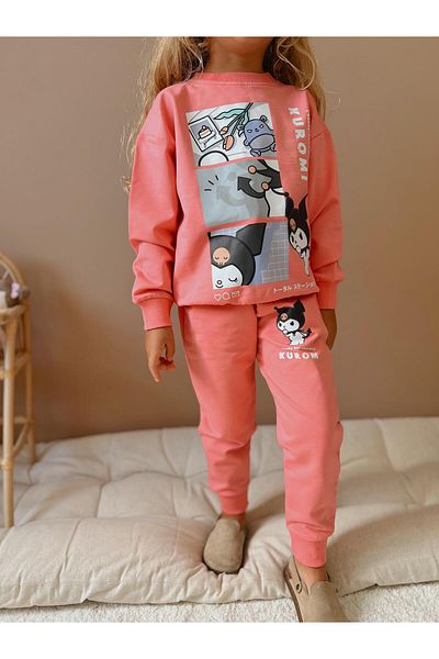 YİGİT BUTİK Kuromi Printed Yigit Boutique Girl's Set